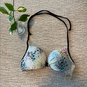 Victoria Secret Pink Swim Cheetah tie-dye Top